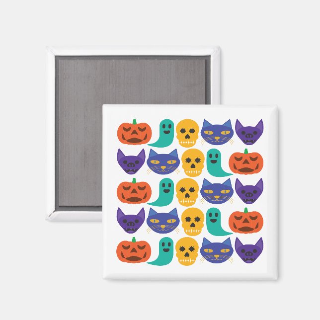 Halloween-mönster Magnet (Front/Back)