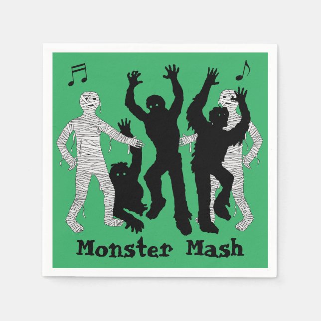 Halloween Monster Mash Dance Party Pappersservett (Framsidan)