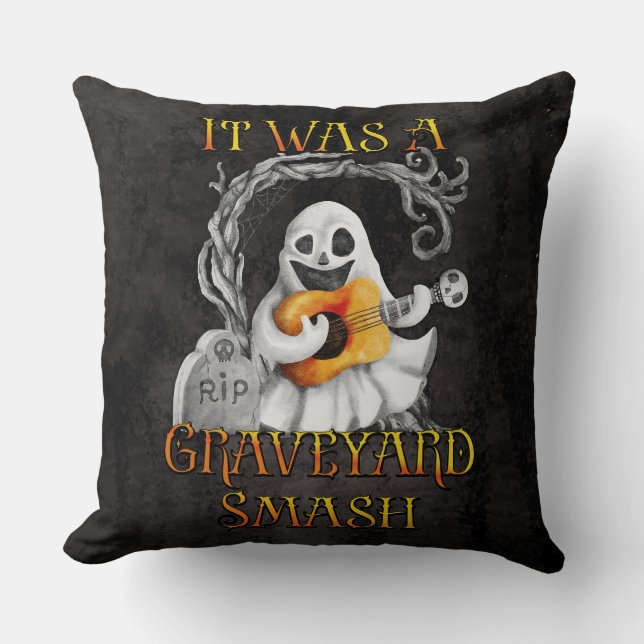 Halloween Monster Mash Ghost Graveyard Smash Kudde (Framsida)