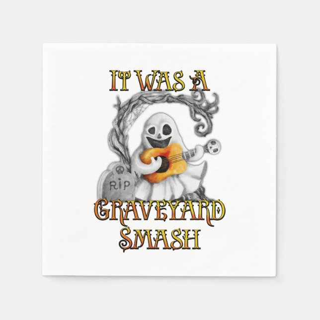 Halloween Monster Mash Ghost Graveyard Smash Pappersservett (Framsidan)