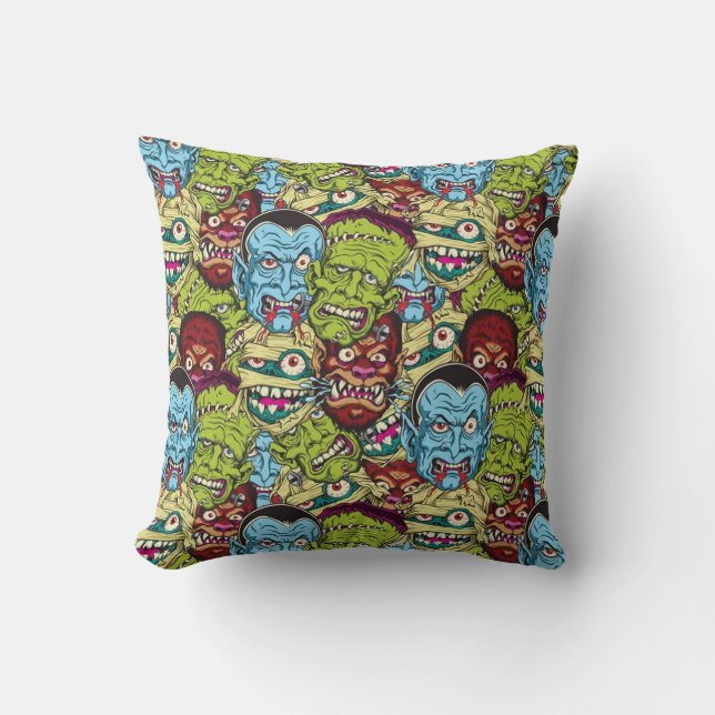 Halloween Monster Mash Kudde (Framsida)