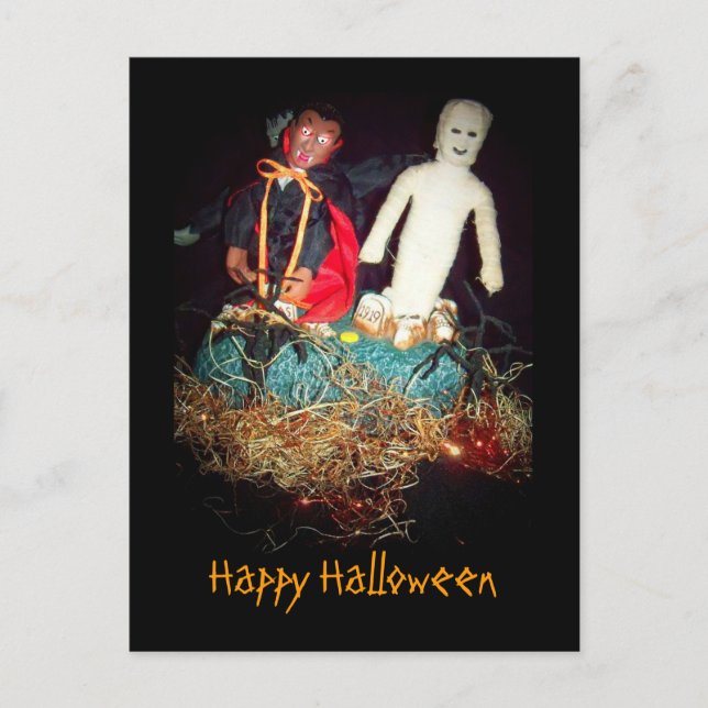 Halloween Monster Mash vykort (Framsida)