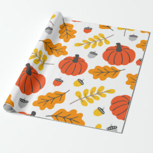 Halloween mönster med pumpor och fel presentpapper