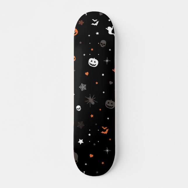 Halloween mönster mini skateboard bräda 18,5 cm (Framsida)