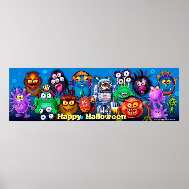 Halloween Monster Mixer party poster (Framsidan)