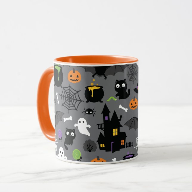 Halloween Mönster Mugg (Framsida vänster)