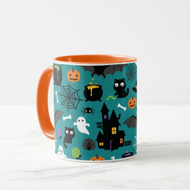 Halloween Mönster Mugg (Framsida vänster)