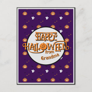Halloween-mönster och läskig meddelande
