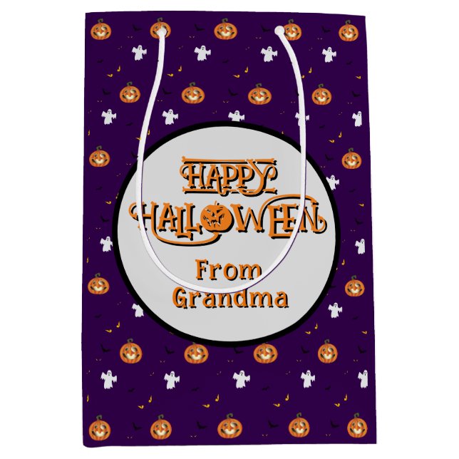Halloween-mönster och läskig meddelande (Framsidan)