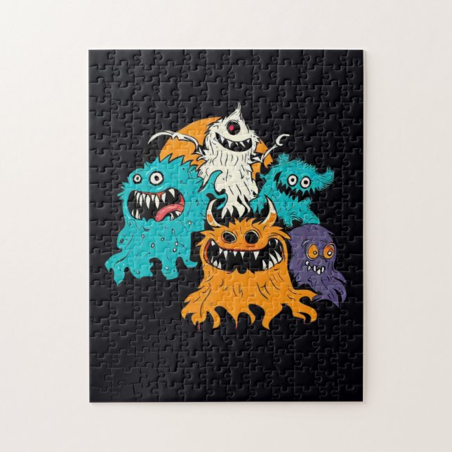 Halloween/Monster/oktober/Fall Pussel (Vertikal)