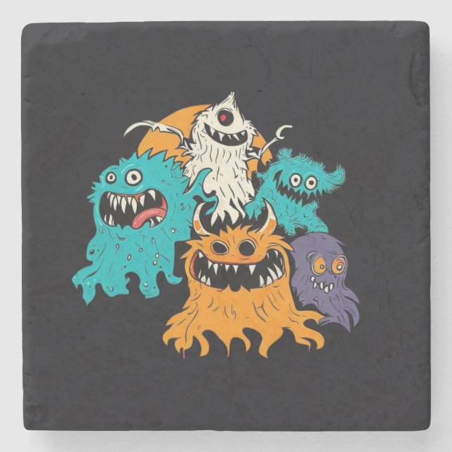 Halloween/Monster/oktober/Fall Stenunderlägg (Framsidan)