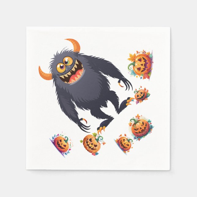 Halloween-mönster på pappersservett (Framsidan)