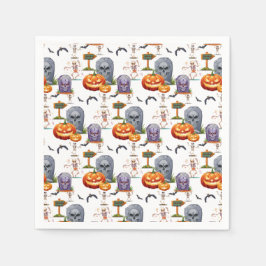 Halloween-mönster på  pappersservett
