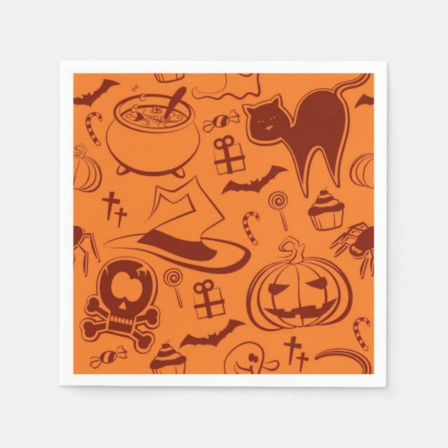 Halloween-mönster Pappersservett (Framsidan)