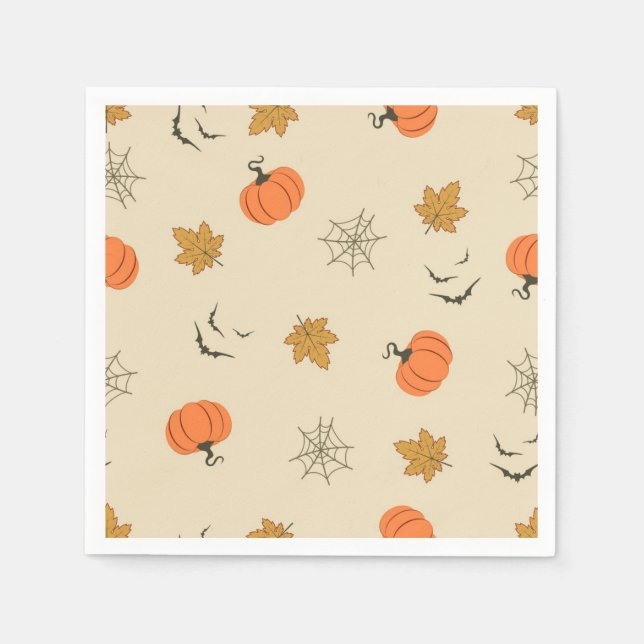 Halloween-mönster Pappersservett (Framsidan)