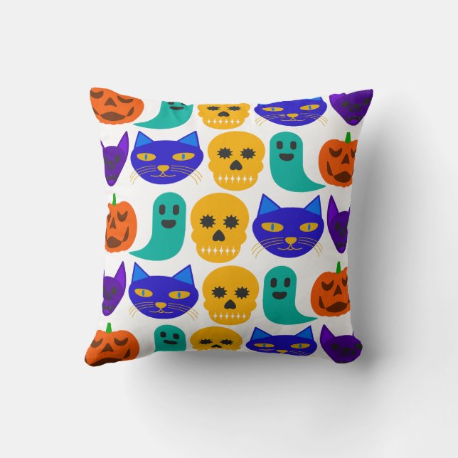 Halloween Mönster Pillow Kudde (Baksida)
