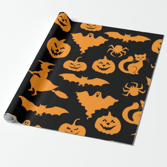Halloween mönster presentpapper (Utrullad)