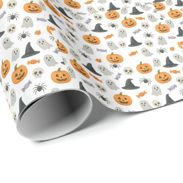 Halloween mönster presentpapper (Rullad Hörn)