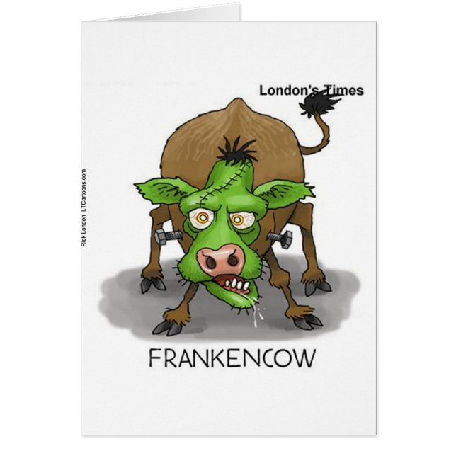 Halloween Monster Roliga Koffertpresenter Hälsningskort (Framsidan)
