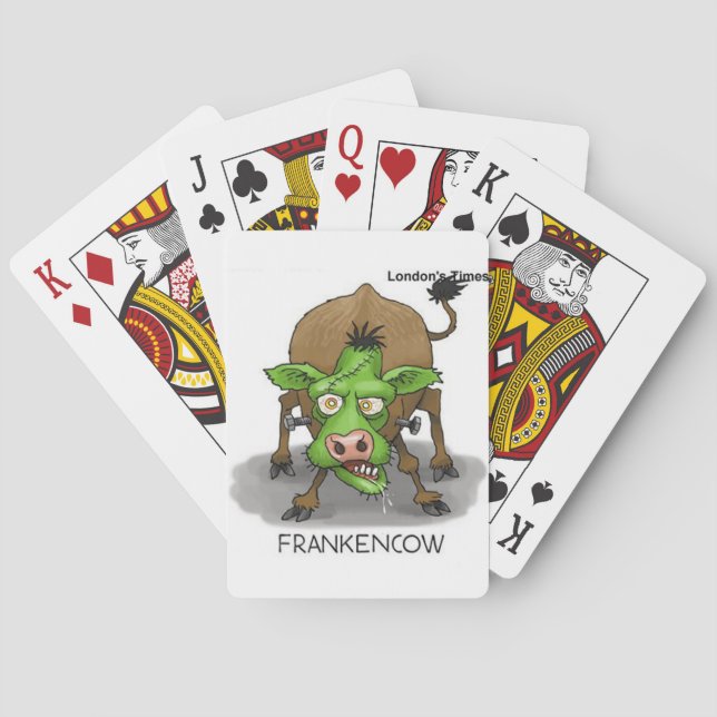 Halloween Monster Roliga Koffertpresenter Spel Kort (Baksidan)