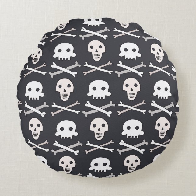 Halloween mönster rund kudde (Framsidan)