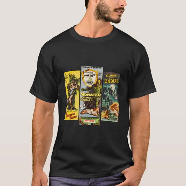 Halloween Monster Skräckfilm T Shirt (Framsida)