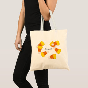 Halloween mönster slumpmässigt candy corn delarare tygkasse