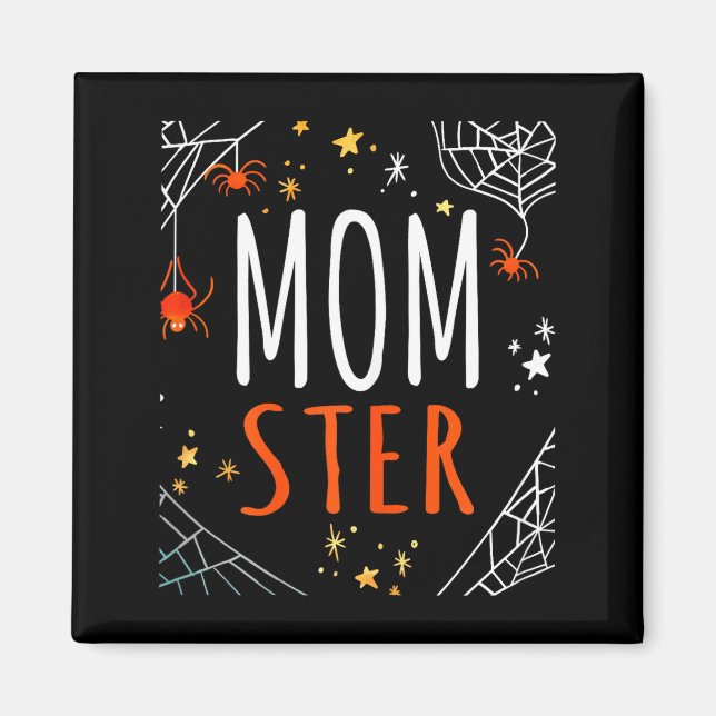 Halloween monster spindel webb design  magnet (Framsidan)