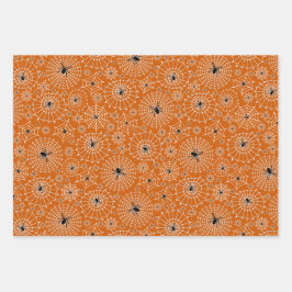 Halloween Mönster | Spindlar på Spindelnät 3 Färg