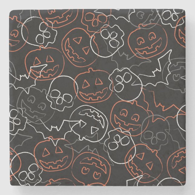Halloween mönster stenunderlägg (Framsidan)