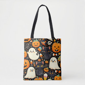 Halloween Mönster Tote Bag Tygkasse