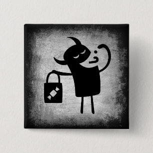 Halloween Monster Trick eller Treater Button Knapp