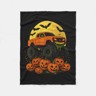 Halloween Monster Truck krossar pumpor Fleecefilt