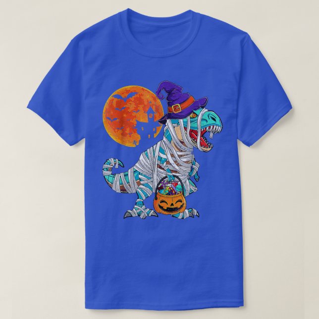 Halloween Monster Truck Pumpkin Mummy Dinosaur T r T Shirt (Design framsida)