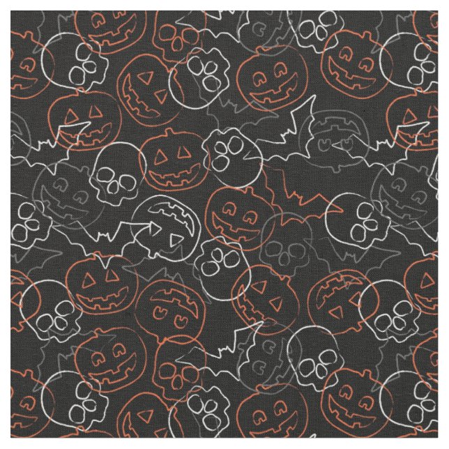 Halloween Mönster Tyg (Närbild)