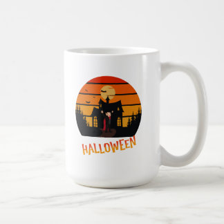 Halloween-monster vid solnedgången Kaffe Mugg