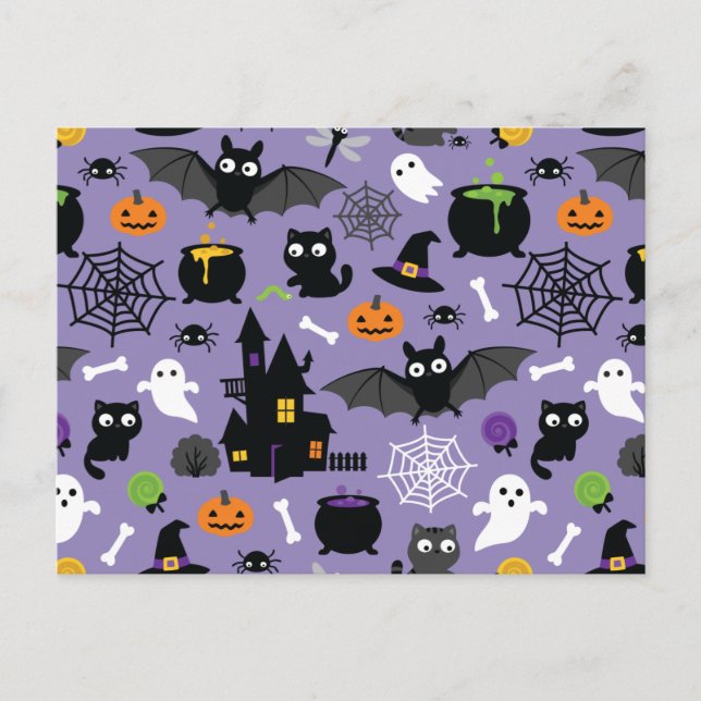 Halloween Mönster Vykort (Framsida)