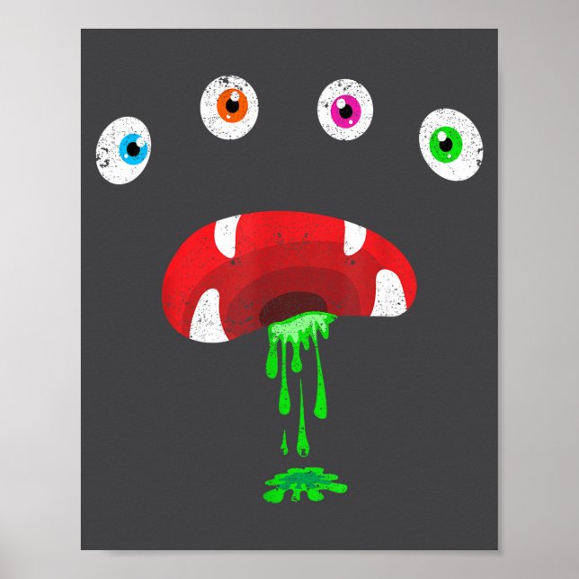 Halloween monsteransiktsdräkt Söt monster för småb Poster (Framsidan)