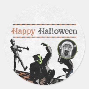 Halloween-monsterlek Kostymfest Runt Klistermärke