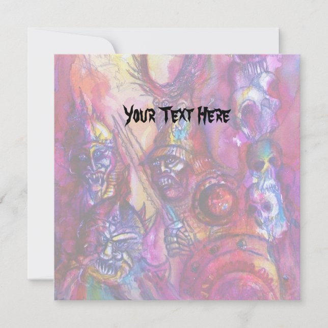 HALLOWEEN MONSTERS/ORK KRIG Fantasy Kort (Framsida)