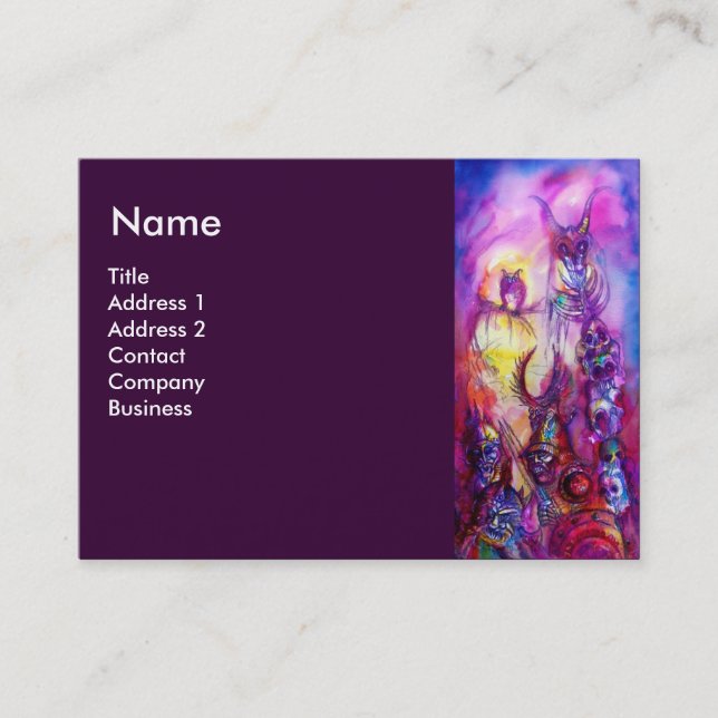 HALLOWEEN MONSTERS/ORK KRIG Fantasy Visitkort (Framsida)