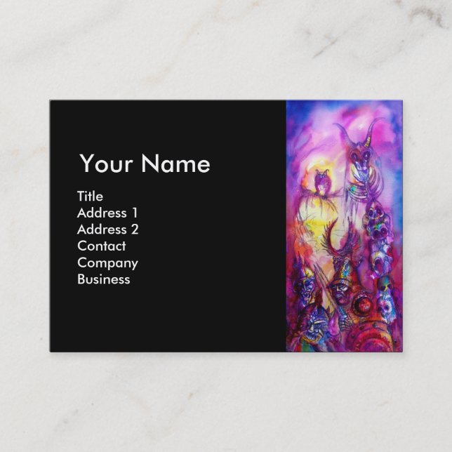 HALLOWEEN MONSTERS/ORK KRIG Fantasy Visitkort (Framsida)