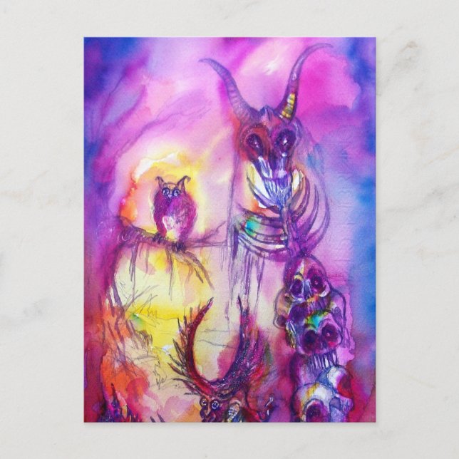 HALLOWEEN MONSTERS/ORK KRIG Fantasy Vykort (Framsida)