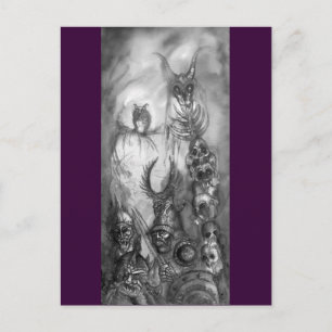 HALLOWEEN MONSTERS/ORK KRIG Fantasy Vykort