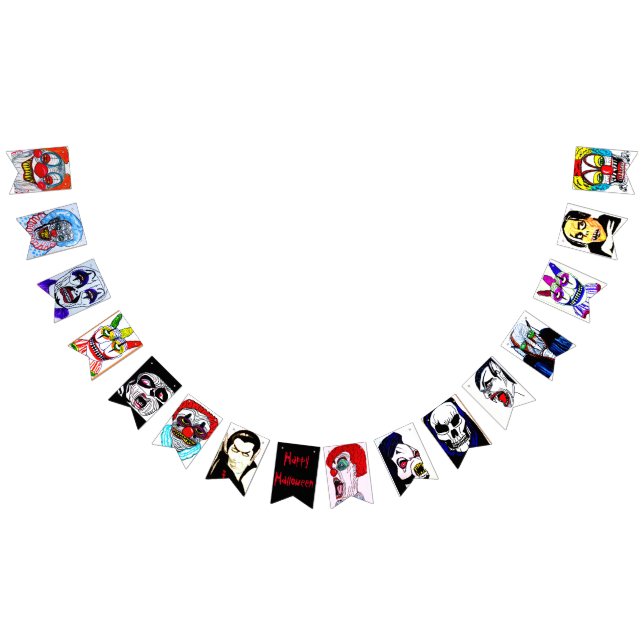 HALLOWEEN MONSTERS PÅ PARAD-banderoll Vimplar (Alla)