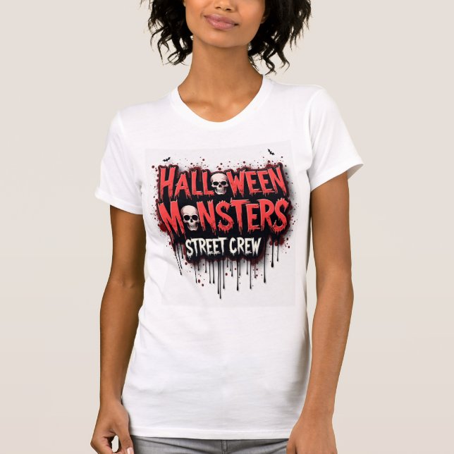 Halloween Monsters Street Crew T-Shirt (Framsida)