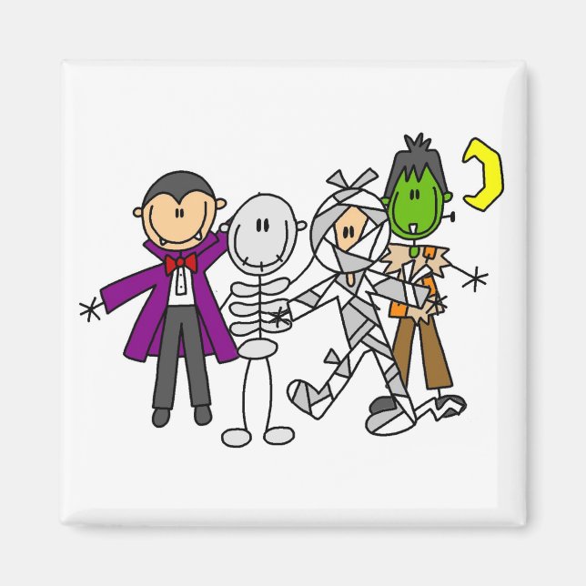 Halloween-monsters T-shirts och presenter Magnet (Framsidan)