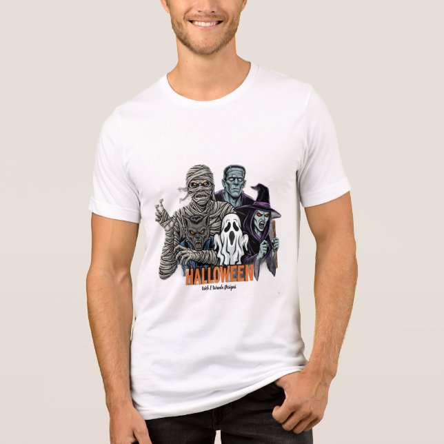 Halloween Monsters Tshirt T Shirt (Framsida)