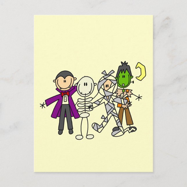 Halloween Monsters Tshirts och presenter Vykort (Framsida)