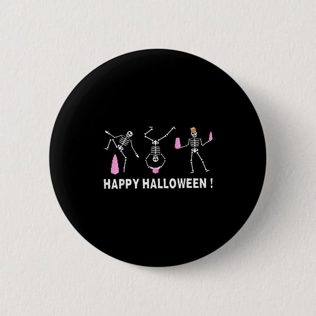 Halloween Montessori Teacher Skeleton Dancing Educ Knapp (Framsida)